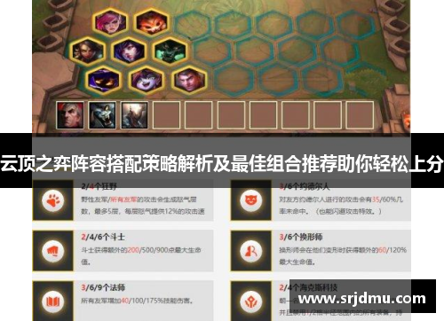云顶之弈阵容搭配策略解析及最佳组合推荐助你轻松上分